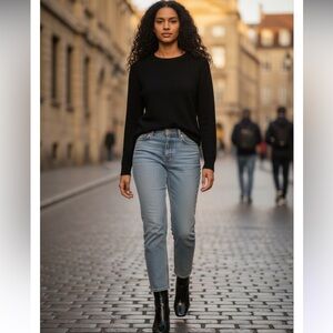 Black Croc-Embossed Ankle Boots Size 8. Nasty Girl Brand